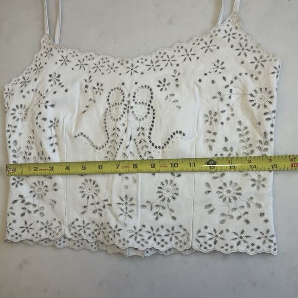 Ralph Lauren Collection Leather Corset Eyelet Crop Top Cami Vintage 2000 Runway - Picture 13 of 16